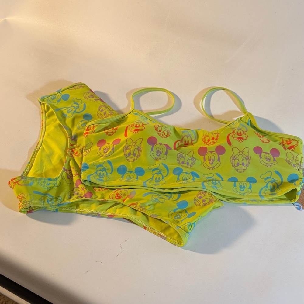 Disney Bikini Set - Bright Yellow with Character Prints